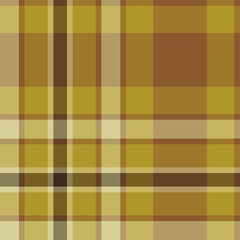 Seamless vector yellow tartan pattern for fabric, textile, wrapping etc. Plaid background	