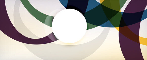 Fototapeta premium Ring geometric shapes, o letter repetition wallpaper. Abstract background for business or technology presentations, internet posters or web brochure covers