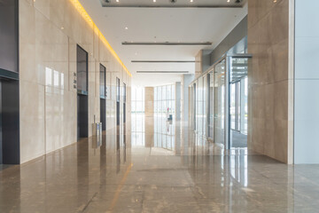 Indoor hall of financial center office building