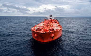 The oil tanker in the high sea