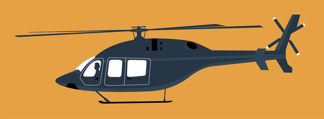 Modern helicopter icon isolated. Vector illustration.