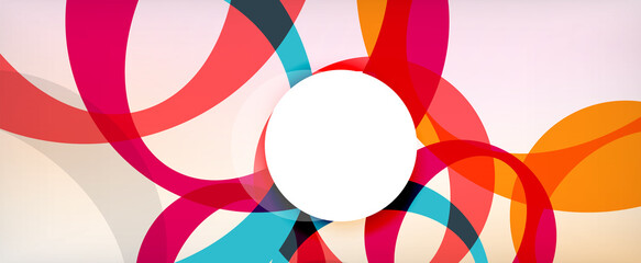 Ring geometric shapes, o letter repetition wallpaper. Abstract background for business or technology presentations, internet posters or web brochure covers