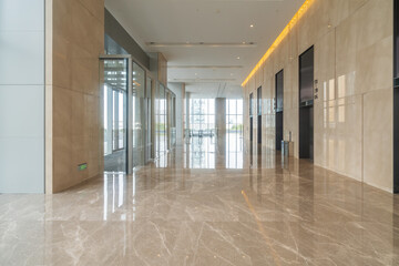 Indoor hall of financial center office building