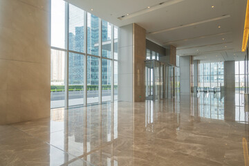 Indoor hall of financial center office building