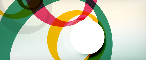 Fototapeta premium Ring geometric shapes, o letter repetition wallpaper. Abstract background for business or technology presentations, internet posters or web brochure covers