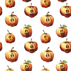 Watercolor halloween pattern