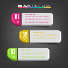 modern 3D text box template, banner Infographics