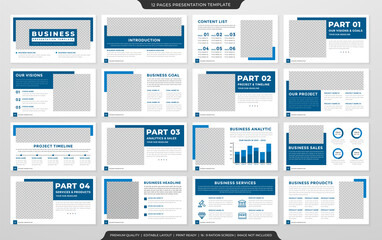 multipurpose clean presentation layout template design with minimalist concept use for business profile and proposal