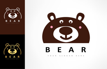 Bear logo vector. Animal design. 