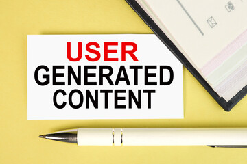Business Acronym UGC as USER GENERATED CONTENT.