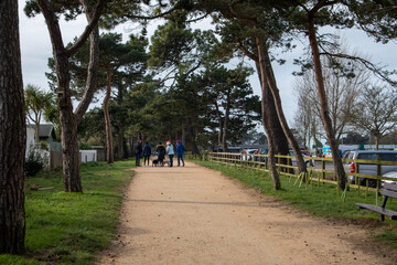 Fototapeta na wymiar walk in the park, Jersey, Channel Islands, old railway track