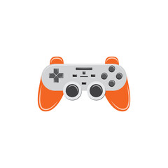 Cartoon icon of video game console joystick flat vector illustration isolated.