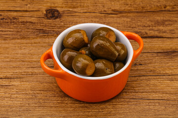 Marinated feijoa in the bowl