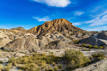 Tabernas desert, Desierto de Tabernas near Almeria, andalusia region, Spain