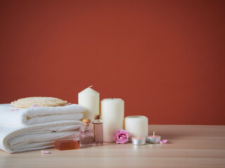 Spa composition with scented candles
