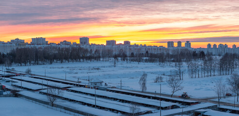 winter and snow Minsk