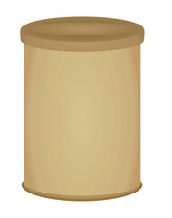 Golden  kitchen container. vector illustration