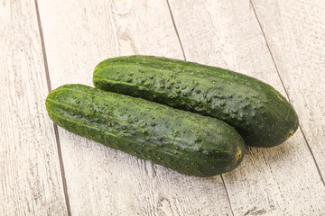 Ripe organic natural green cucumber