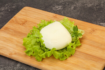 Italian Mozzarella cheese over board