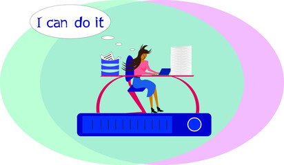 Working employee woman, I can do it better