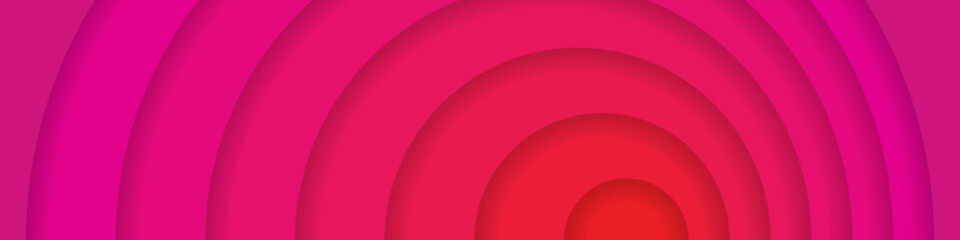 Obraz premium pink circles with shadow. horizontal banner