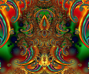 Obraz na płótnie Canvas Computer generated abstract colorful fractal artwork