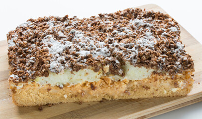 Aple pie with whipped cream on top