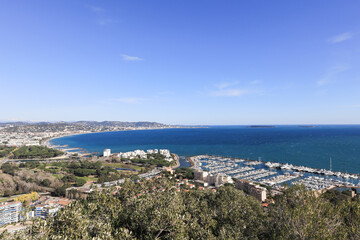 Fototapeta na wymiar Bay of Cannes Cote d 'Azur