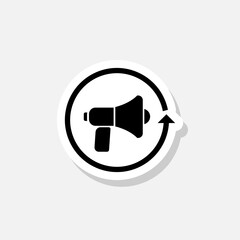 Review marketing megaphone sticker icon