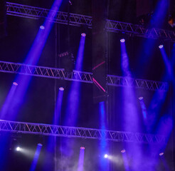 Blue Stage Lights, light show