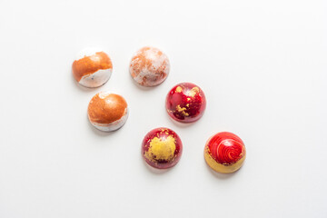 Handmade colorful chocolate, Belgian sweets