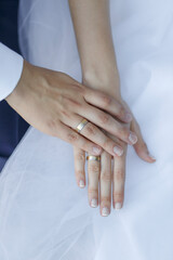 bride and groom hands