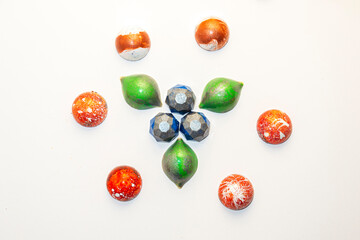 Handmade colorful chocolate, Belgian sweets