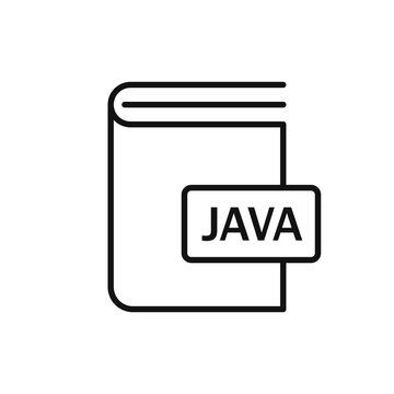 Book JAVA format icon. Vector illustration
