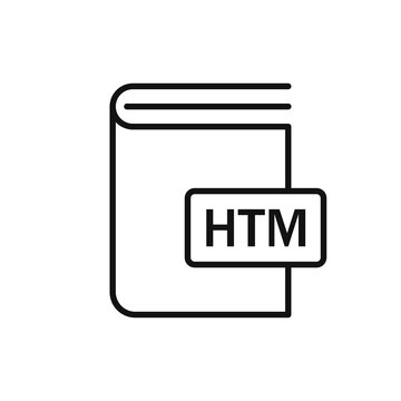Book HTM format icon. Vector illustration