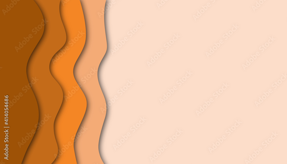 Poster paper cut out background for design in colors with blank space