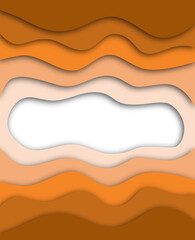 Paper cut out background for design in colors with blank space