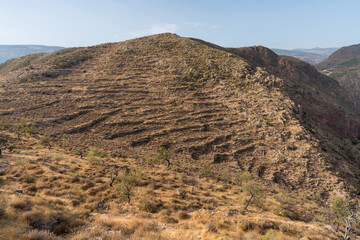Mountainous landscape in La Alpujarra in southern Spain