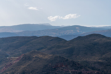Mountainous landscape in La Alpujarra in southern Spain