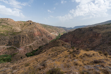 Mountainous landscape in La Alpujarra in southern Spain