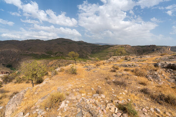 Mountainous landscape in La Alpujarra in southern Spain