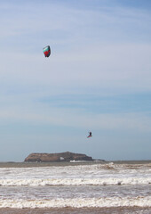 Fototapeta na wymiar Morroco kitesurging