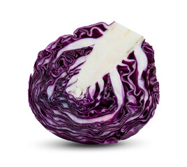 Obraz premium red cabbage isolated on white background