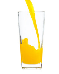 clipping path orange juice isolated on white background