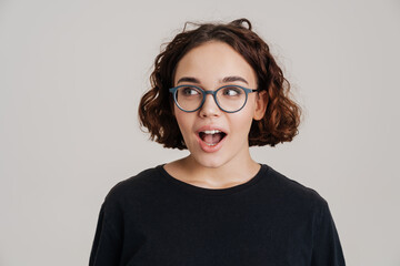 Portrait of a lovely young attractive smiling woman