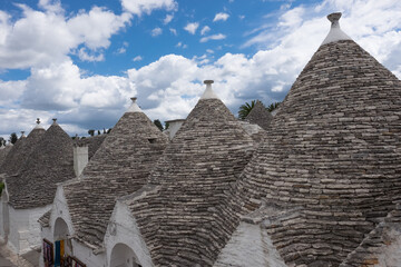 The trulli of Alberobello. The trulli are famous in the world for their characteristic beauty and...