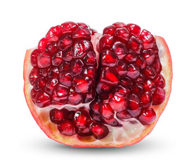 fresh Pomegranate fruit   isolated on white background