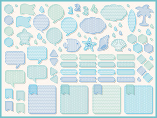 アクリル風フレームB薄い背景用　文字なし