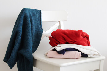women clothes on the chair
