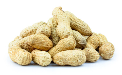 Peanuts isolated on white background